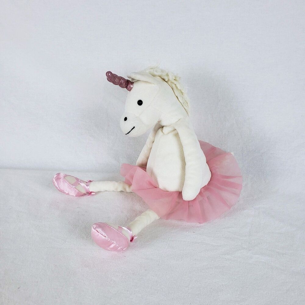 Jellycat Dancing Darcey Unicorn Ballerina Pink Tutu Ballet Shoes 13" Plush